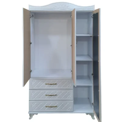 کمد 3 درب و کشو وکیوم مدل NZK-3007 رنگ سفید
