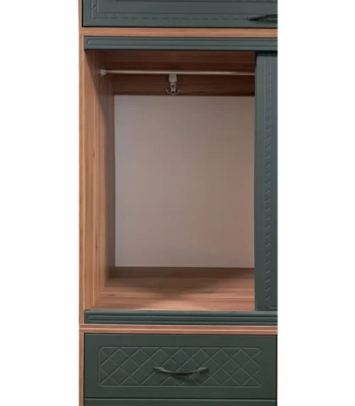 کمد دیواری سیار 3 تکه ریلی NZ-12، درب MDF بدنه ملامینه